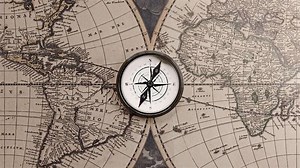 Compass On the World Map 2