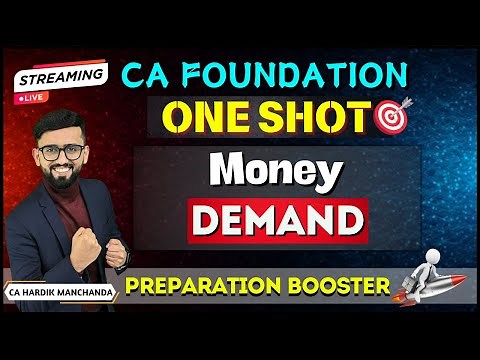CA Foundation Business Economics- ONE SHOT | Money Demand | Chapter 8 ( Unit 1) | 100% Coverage |