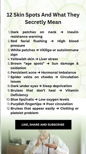 12 skin spots that reveal hidden health issues ⚠️
