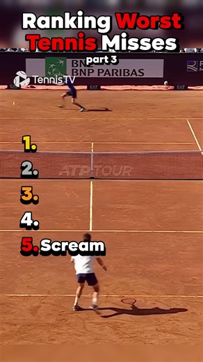 Ranking Tennis Misses from Bad to WORST 💀 (Pt. 3)
