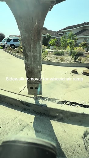 Sidewalk Removal for Wheelchair Ramp Installation