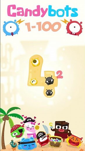 CandyBots 123 Numbers - Number 4 | CandyBots Games