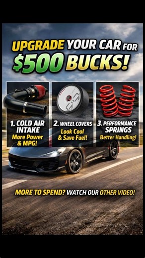 Upgrade your car for $500or less 🔧 #carmods #tunedcars #carperformance #autoparts #carenthusiast