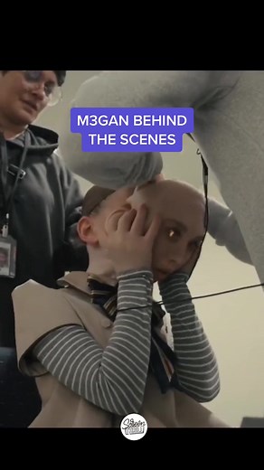 #MeetM3GAN behind the scenes- Amie Donald plays #M3GAN under the mask. Are you watching the movie this weekend? #megan