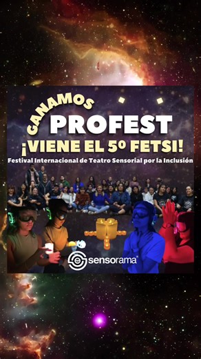 ✨ ¡Tenemos noticias que nos llenan el corazón! ✨ En Sensorama Compañía estamos profundamente felices de compartir que hemos sido beneficiarios de PROFEST 🎭 Este impulso nos permite continuar con la quinta edición de nuestro festival, un espacio que hemos construido con amor, exploración sensorial y encuentro humano. Seguimos apostando por experiencias que despiertan los sentidos, abren preguntas y generan comunidad. Gracias a todas las personas que han sido parte de este camino. Esto también es