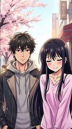 Romantic anime couple eye contact, shy blush moment.#anime #animeromance #animeshorts #animeedit