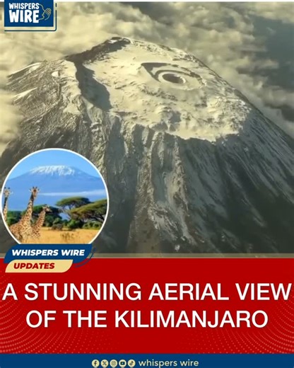 Whispers Wire on Instagram: "a stunning aerial view of kilimanjaro"