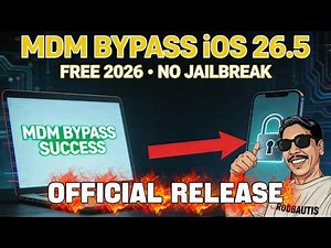 NEW 2026! iOS/iPadOS 26.5 MDM Bypass FREE 🔥 Windows PC • NO Jailbreak