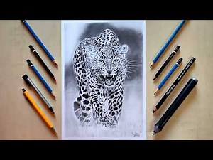 How To Draw a Leopard I Leopard Pencil Drawing I Time Lapse I Pradnyesh Art