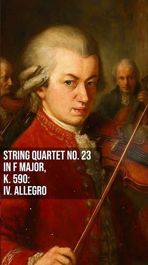 Mozart – String Quartet No. 23 in F Major, K. 590: IV. Allegro | Brilliant Finale Energy #Shorts