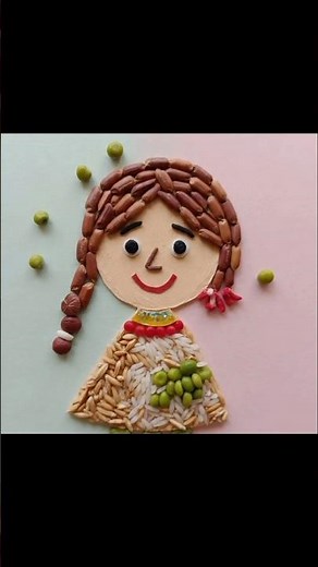 Beautiful Beans Art and Craft Ideas | Creative Bean Art Projects #shorts