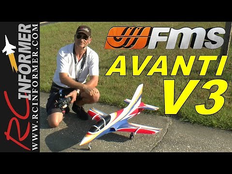 FMS AVANTI V3 70MM Runway Demo By: RCINFORMER