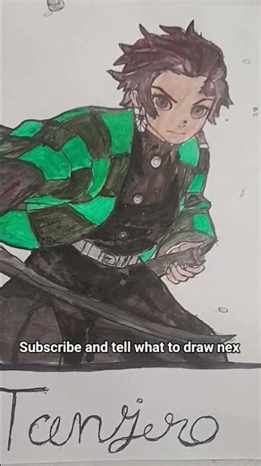 #tanjiro #janjiro kamado #drawing #beautiful #art #demon slayer 🫠