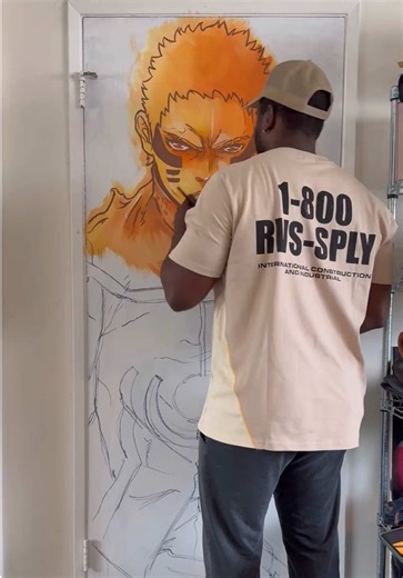 Naruto-Inspired Murals: Inside Hokage Naruto's House