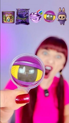 ASMR Purple Candy Eating Lollipop, Gummy Ball #mukbang #candyopening #eatingsounds