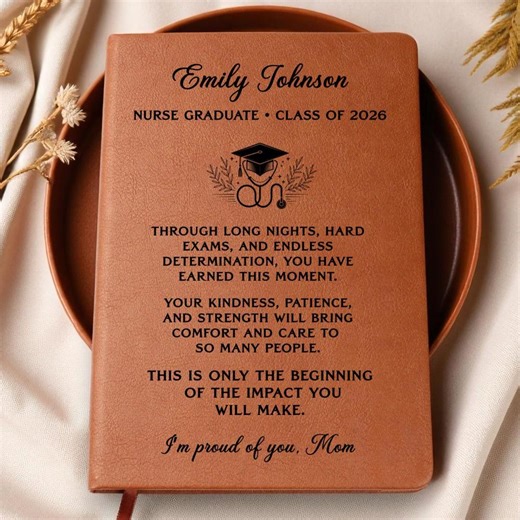 Personalized Nursing Graduate Journal, Nurse Graduation Gift, Custom Nurse Notebook, Class of 2026 Nursing School Gift - Etsy