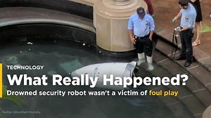 Drowned security robot wasn't a victim of foul play