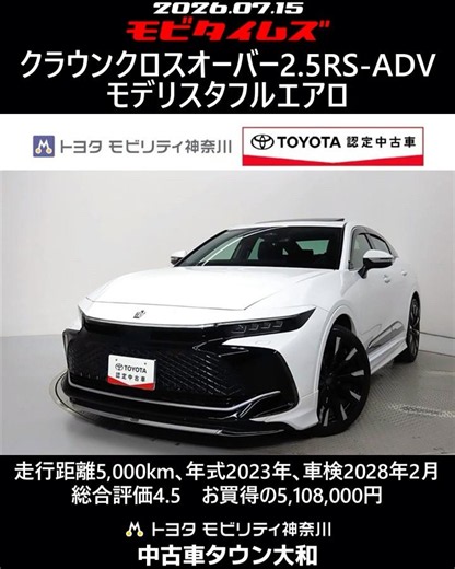 Toyota Crown Crossover 2.5 RS Advance, Modellista Full Aero, 5,000 km, 2023 Model, Inspection unt...