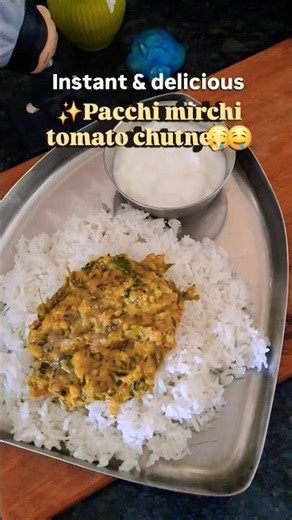 Spicy Pachimirchi Tomato Chutney🌶🍅 #chutney #pachadi #quickrecipe #shorts #youtub #dailyvlog #viral