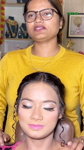 No foundation makeup tutorial for dusky skin ✅DAY 49 #makeup #tutorial #shorts #tutorial #india #yt