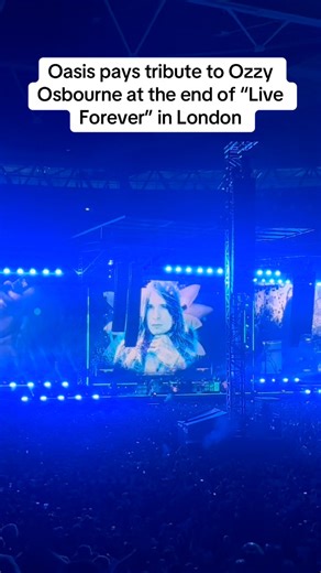 #Oasis pay tribute to Ozzy Osbourne at the end of “Live Forever” in London. | Variety