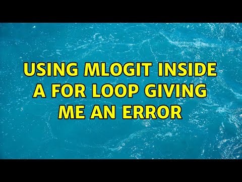 Using mlogit inside a for loop giving me an error