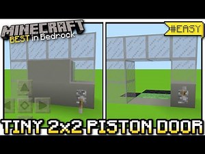 Minecraft Bedrock - 2x2 TINY FLUSH PISTON DOOR 🚪 ( Tutorial ) PS4 , MCPE , Xbox , Windows & Switch