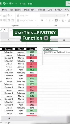 Working with =PIVOTBY Function in #excel