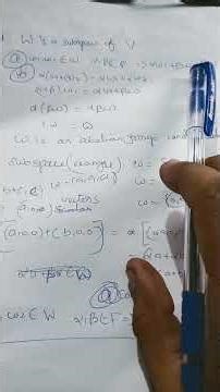 algebra subspace with example