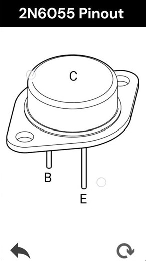2N6055 NPN Transistor Pinout #electronic #electronicsengineering #engineering #tech
