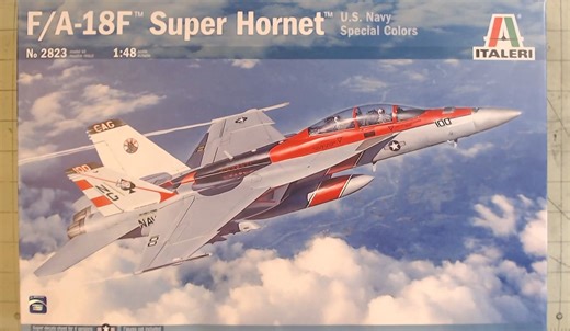 Italeri意大利 1/48 F/A-18F超级大黄蜂战斗机模型板件预览