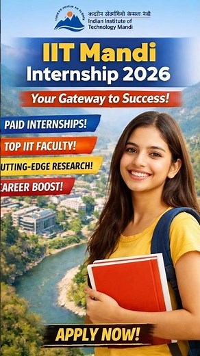 🚨 Don’t Miss This! IIT Mandi Internships 2026 – A Golden Opportunity for Every Student! #internship