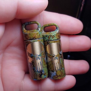 Skull Brass Pill Holder in Force Patina/edc/edc Gear/edc Gift/edc Pill Holder/tactical Gear/everyday Carry/tactical Gift/meds/medication - Etsy