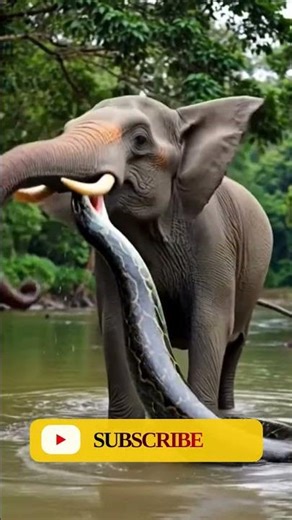 Python Attacks an Elephant #snake #wildlife #shorts #python #elephant #animals #viralshorts