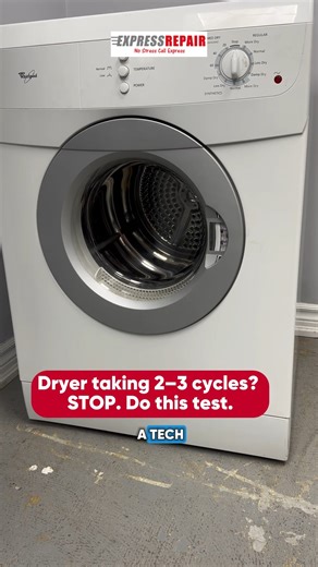 17 shares | Dryer taking 2–3 cycles? Hot but damp = airflow/vent issue. Don’t keep running extra cycles overheating can damage parts. Serving Brooklyn, Manhattan, Queens & Staten Island  (866) 677-5755 ✅ #ExpressRepairNewYork #DryerRepairNYC #ApplianceRepairNYC #NYCHomes | Express Repair New York | Facebook