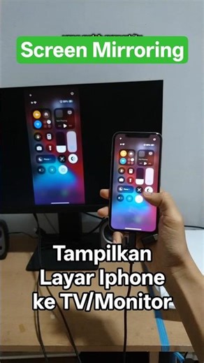 Mirroring iPhone XS to a monitor using a converter cable to HDMI - PX MHA130