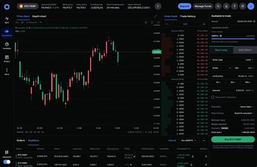 We’ve rebuilt the Coinbase Advanced web interface from the ground up.This update introduces a high-density layout, allowing active traders to see more data at a single glance. It’s a visual refresh focused on improving information clarity and speed during active trading.