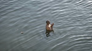 Hindu Pilgrim Devotee Taking Bath Holy Stock Footage Video (100% Royalty-free) 1036251149 | Shutterstock