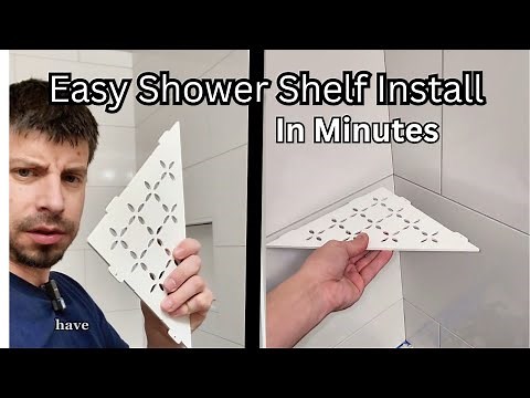 how to install corner shelf in preexisting shower by schluter
