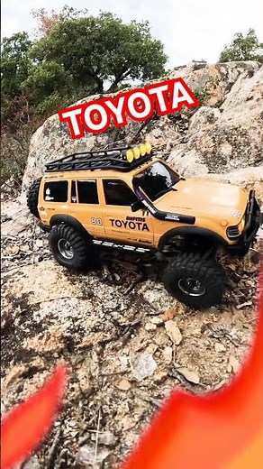 On the rocky trail with the modified FCX18 FMS LC80 #fmsmodels #rccrawler #rccar #shorts