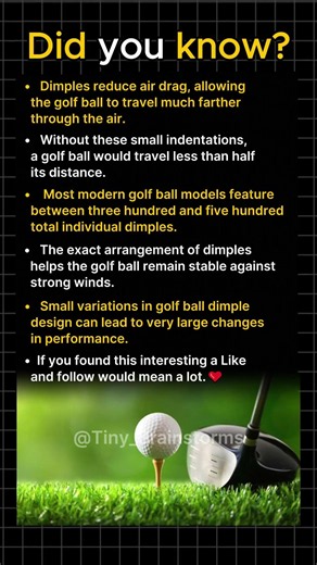 Why Golf Balls Have Dimples