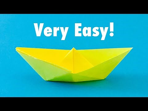 Easy Sticky Note Origami - Boat - Easy Origami Boat / Square Paper - Origami Boat with Sticky Notes