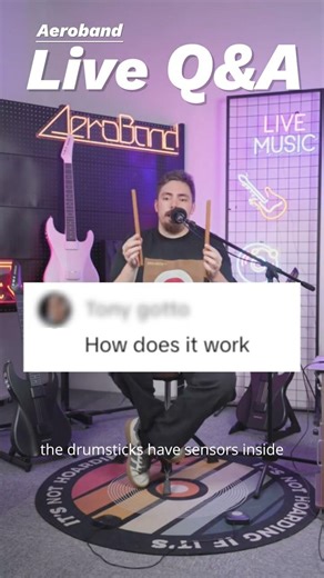 Q：How does it work👀 #aeroband #foryou #pocketdrum #airdrum #tech