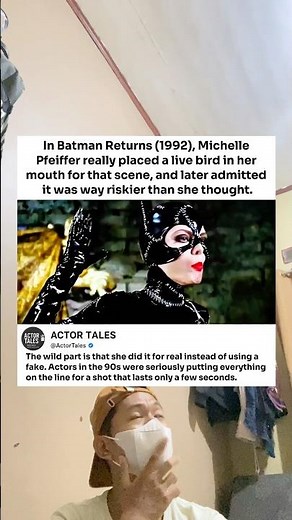 In Batman Returns (1992), Michelle Pfeiffer really placed a live bird in her mouth for that scene,