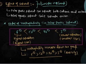 Effect of solvent : →→→ (Consider in a Group.)→ Polar parotic ... | Filo