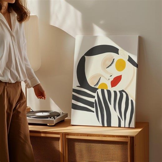 Minimalist Sleeping Woman Art, Peaceful Bedroom Art, Printable Decor Wall Art (digital Download) - Etsy