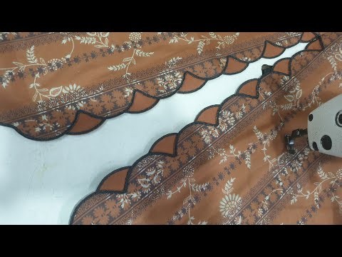 Beautiful Side Slit & Daman Cutwork Design | Easy Sewing Machine Tutorial