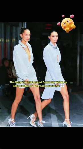 The Way Kendall Waited For Bella Is So Iconic #kendalljenner #bellahadid #model #runway #walk#shorts