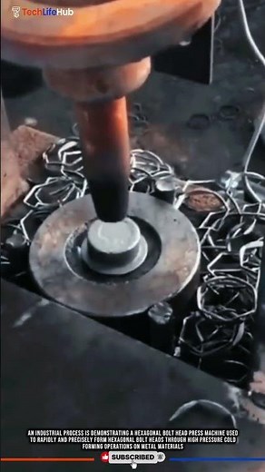 Innovation Hexagonal Bolt Head Press Machine for Fast Precision Fastener Forming #tech