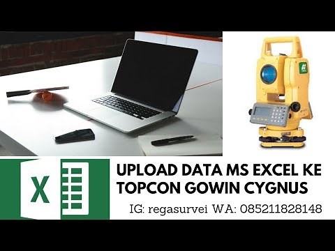 TOPCON GTS-220 GTS-230 GTS-250 ES-60 GM-50 UPLOAD DATA EXCEL